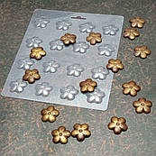 Квіточки міні молд для шоколаду пластик 2,5 см