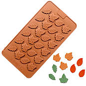 Форма для шоколаду та карамелі Листочки асорті 24 шт