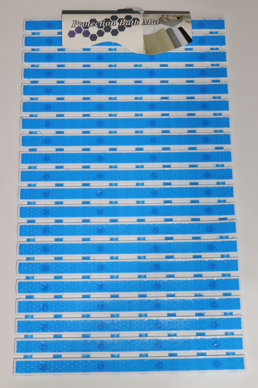 Протиковзкий килимок в душову кабіну на присосках 68*40 см 1706/blue