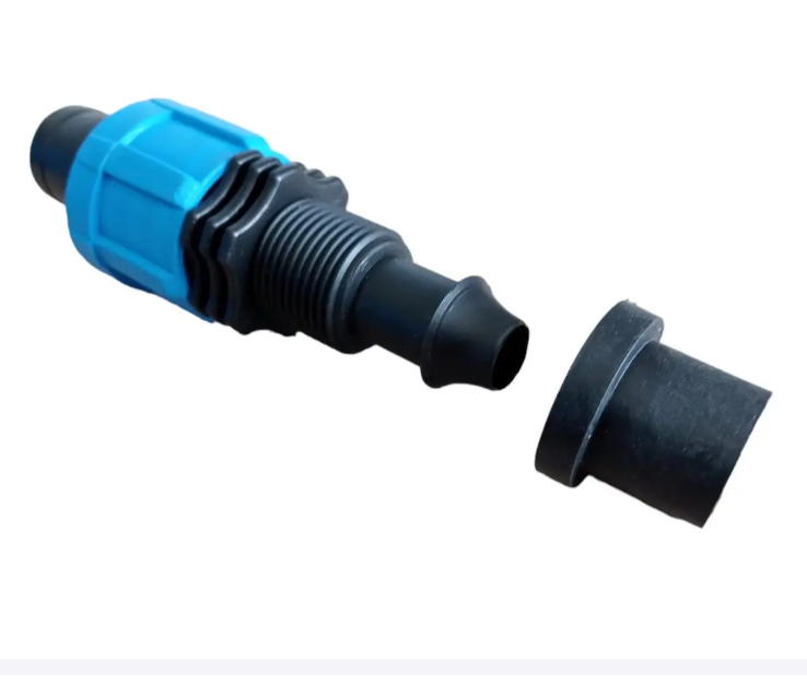 Кран стартовий з піджимом для стрічки крапельного поливу, фото 1