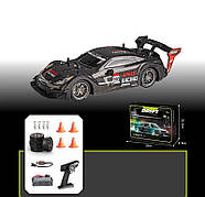 Дрифт машинка на радіокеруванні Nissan BI-TURBO Чорна | Машинки для дрифту на пульті управління| Дрифт машинки, фото 5