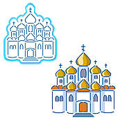 Храм 1 вирубка з трафаретом 12*10,5 см (TR-2)