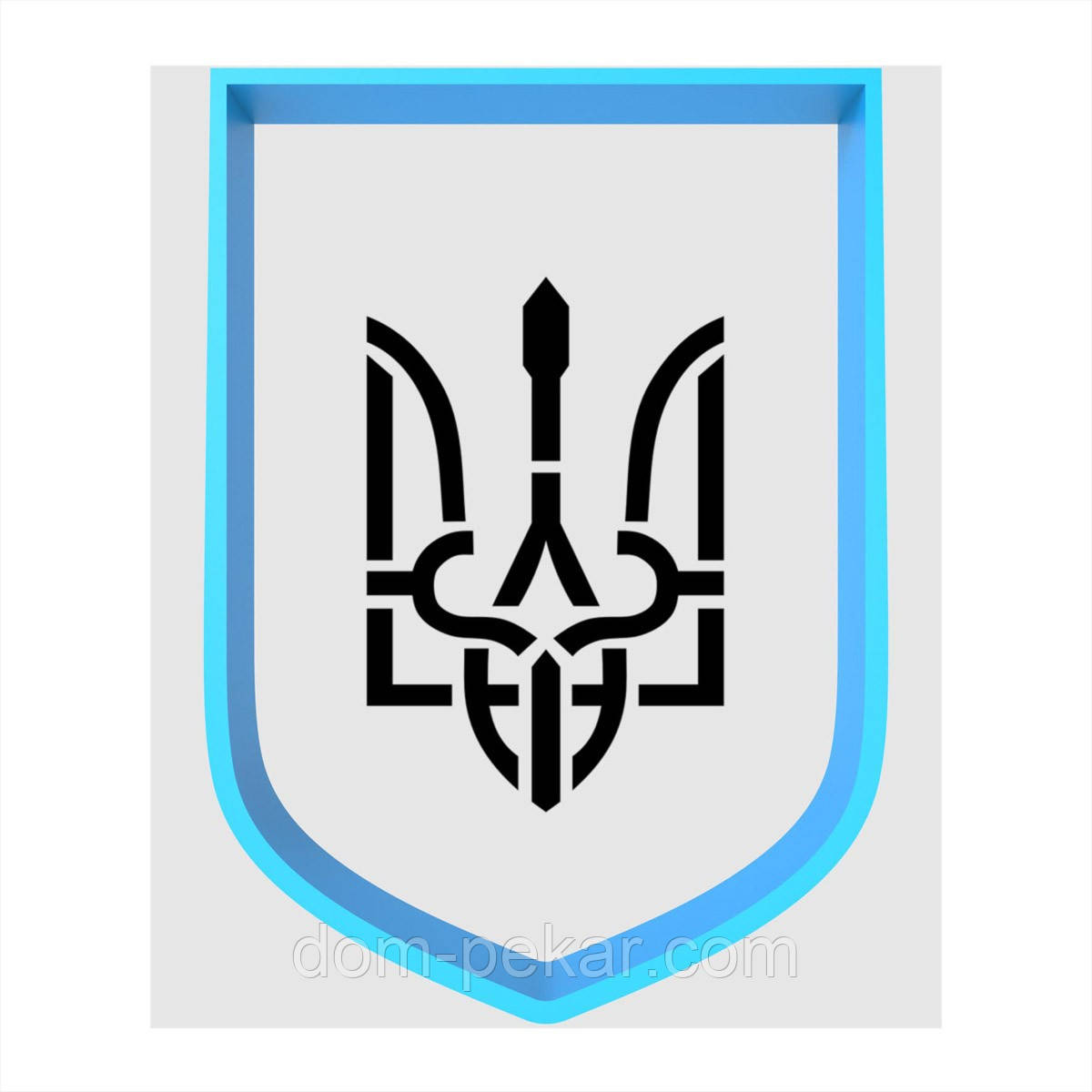 Герб України-3 вирубування з трафаретом 10*7 см (TR-2)