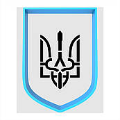 Герб України-3 вирубка з трафаретом 10*7 см (TR-2)