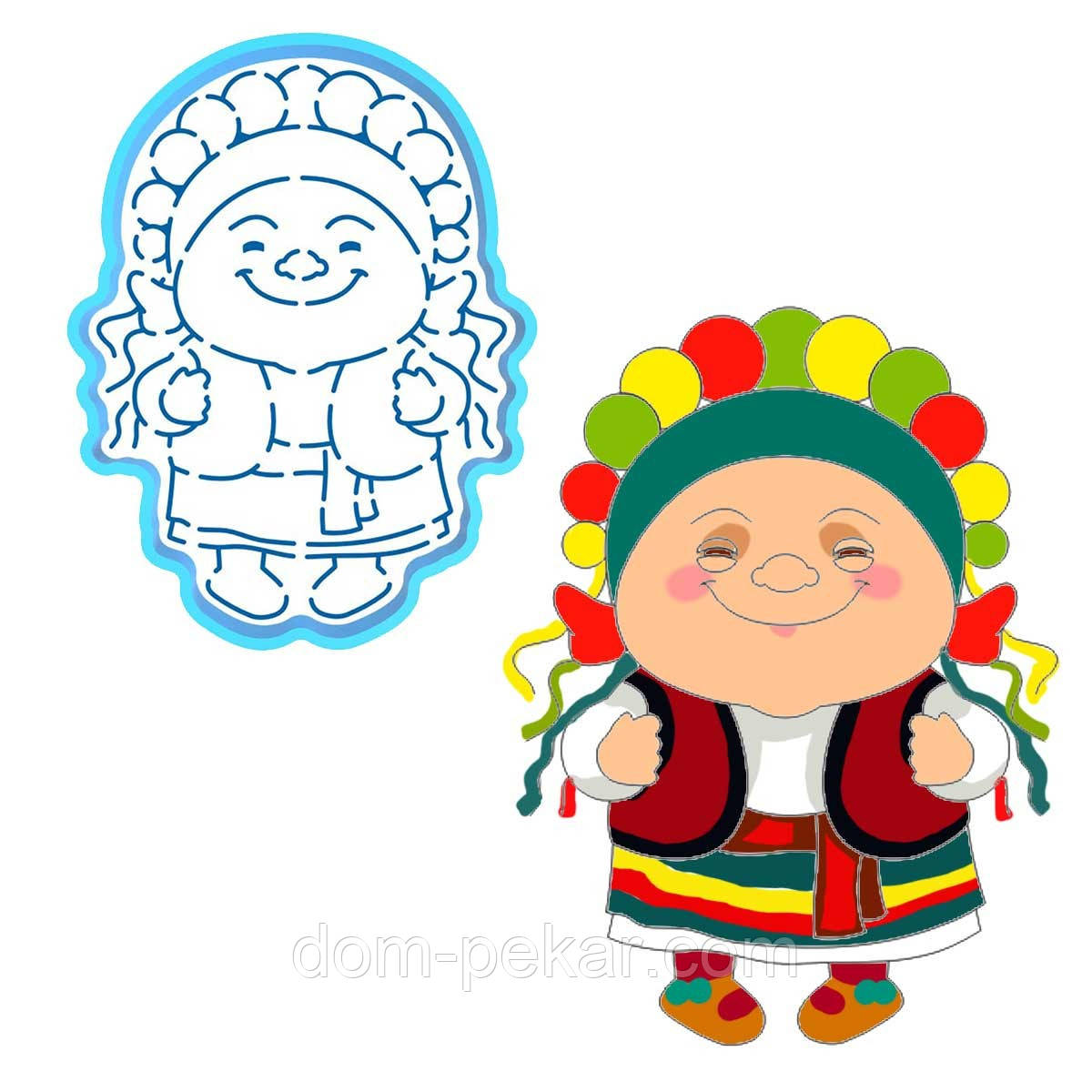 Українка вирубка з трафаретом 12*9 см (TR-2)