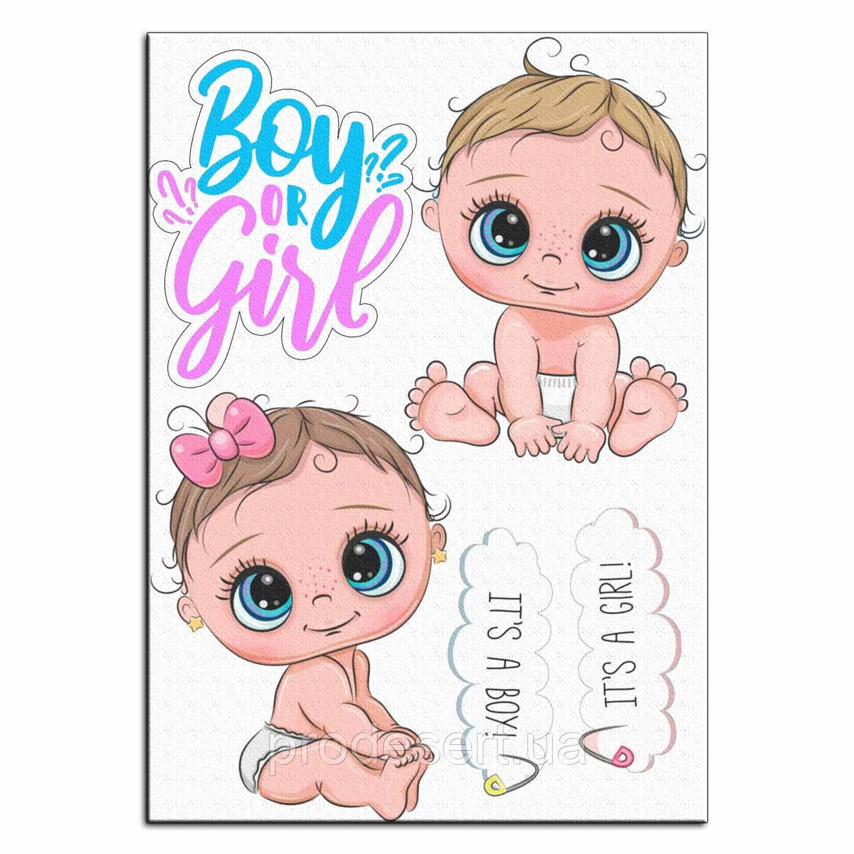 Boy or Girl гендер паті 4 вафельна картинка