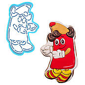 Олівець 6 вирубка з трафаретом 11*6,6 см (TR-2)