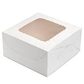 Упаковка для Зефіру з віконцем біла (без вкладиша) 170*170*90 мм