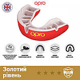 Капа OPRO Gold доросла (вік 11+) Red/Pearl (art.102504004), фото 6