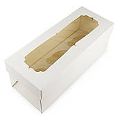 Упаковка на 3 капкейка 230*90*90 мм Біле