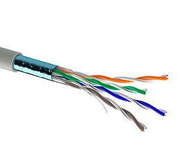 Інтернет-кабель внутрішній екранований мідний Вита Пара FTP cat.5e 4х2х0.51 Одескабель (КПВЕ-ВП)