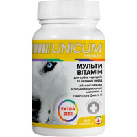 Вітаміни для собак Unicum PREMIUM EXTRA SIZE мультивітамін 100 табл. (4820275971678), фото 1