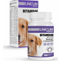 Вітаміни для собак Unicum PREMIUM Бреверс з часником 100 табл. (4820150202613), фото 1