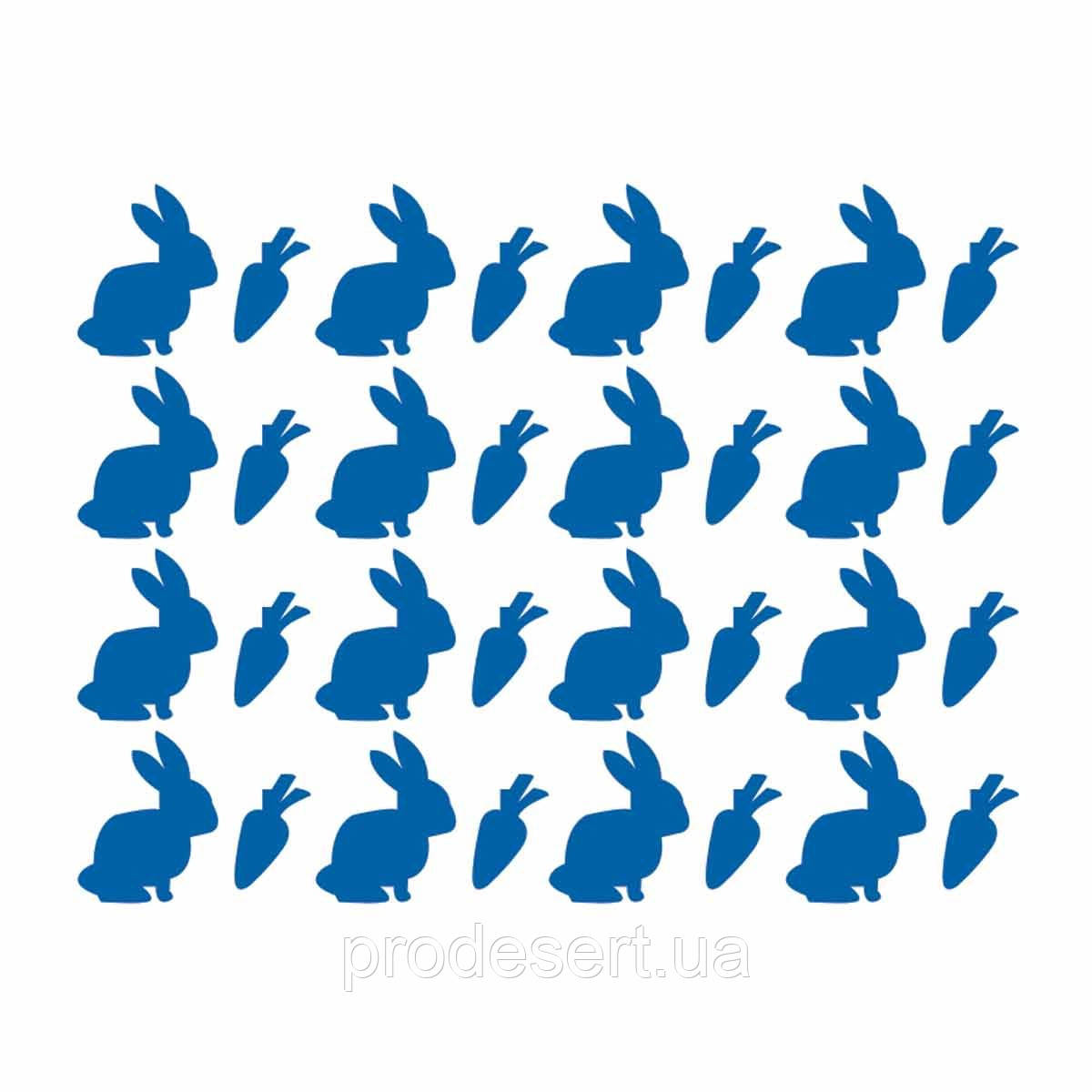 Трафарет Фон Кролики з морквами 12*16 см (TR-2)