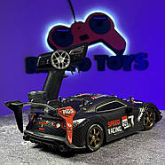 Дрифт машинка на радіокеруванні Nissan BI-TURBO Чорна | Машинки для дрифту на пульті управління| Дрифт машинки, фото 3