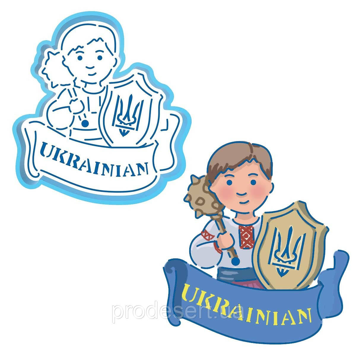 Українець вирубування з трафаретом 11*10 см (TR-2)
