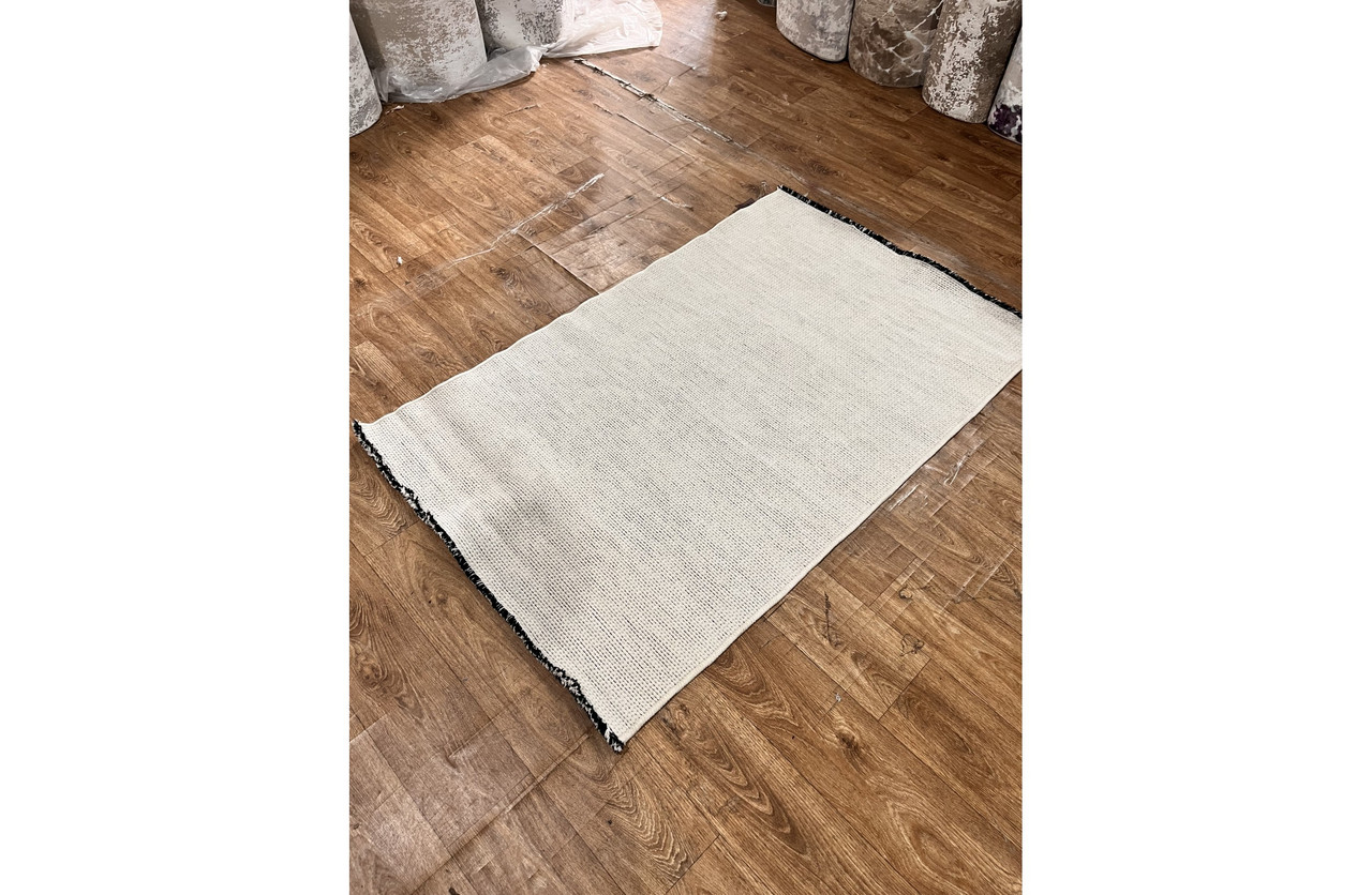 Петльовий, плетений, м'який килим Therapyt 1601 кремовий, фото 1