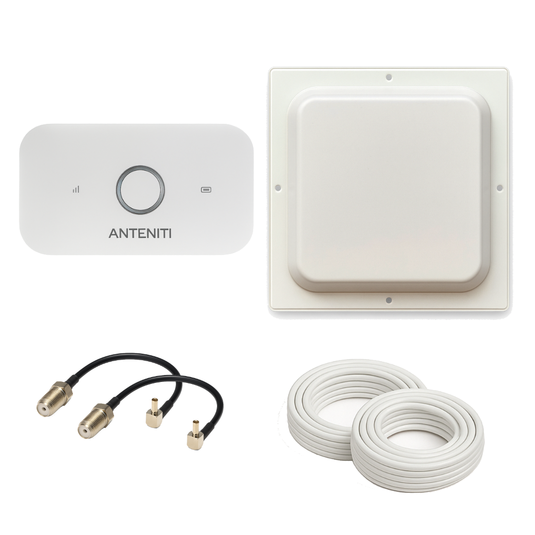 Антенний Комплект 4G wifi роутер anteniti E5573+антена 17дб MIMO +кабель 2 по 10м+перехідники