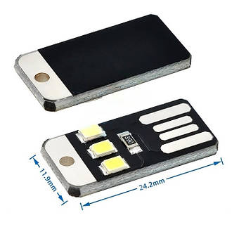 USB LED mini світильник 3 діоди SMD 2835