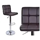 Барний стілець із газліфтом Monzo Eco зі спинкою, сидіння з екошкіри, стійка з підніжкою, колір коричневий, фото 8