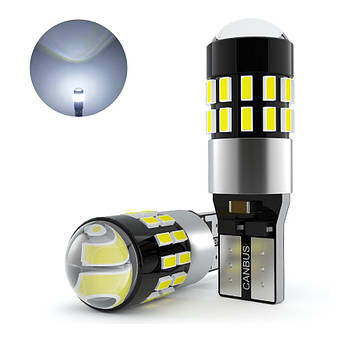 T10 W5W 12-24V CANBUS з лінзою Габарити світлодіодні LED 2шт. (комплект)