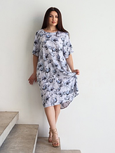 Жіноче плаття матеріал штапель розмір 54-60 мікс кольору в пакованні від 8 шт.