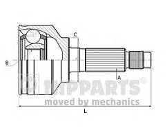 Шрус на Дэу Ланос (Daewoo Lanos, Espero)  Nipparts N2820916