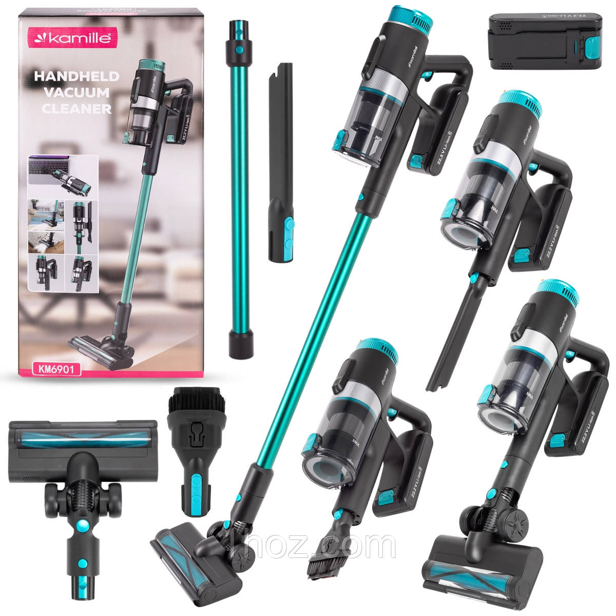 Вертикальний пилосос Kamille KM6901 чорний, фото 1