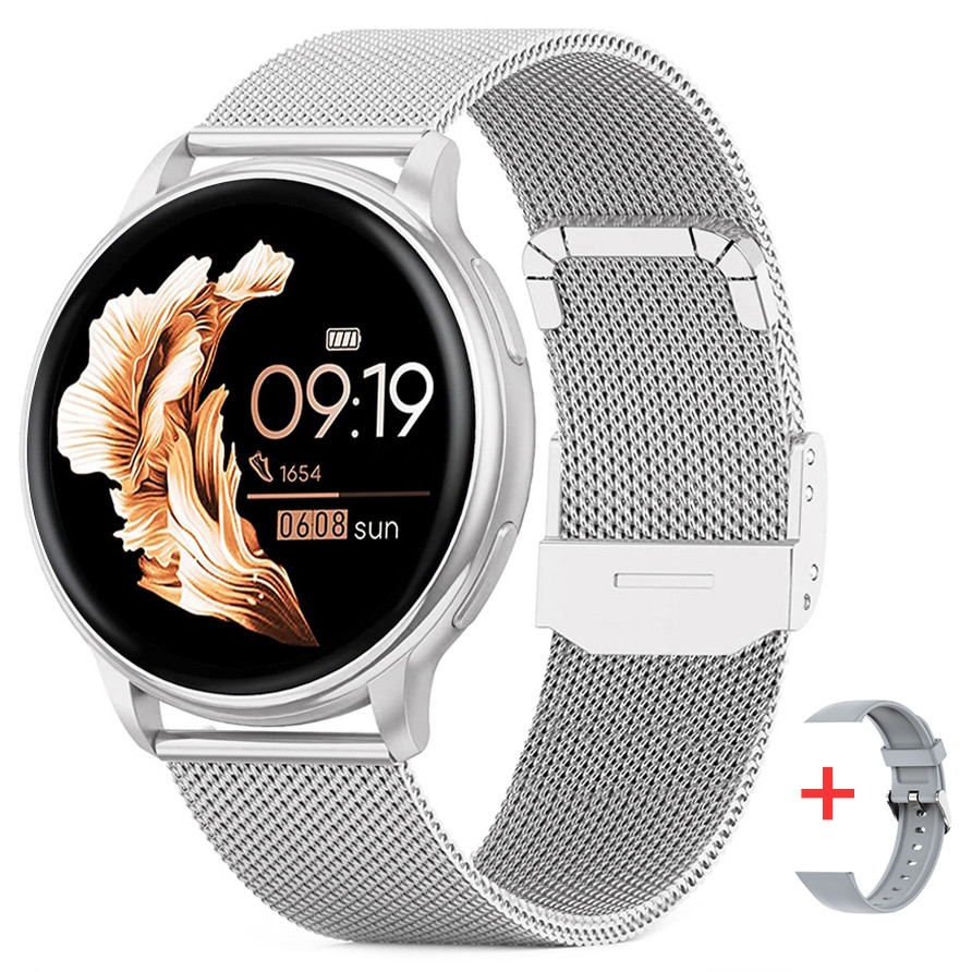 UWatch Розумний смарт годинник Smart Melisia Silver Steel, 2 ремешка