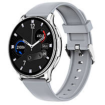 UWatch Розумний смарт годинник Smart Melisia Silver Rubber, 2 ремешка, фото 2