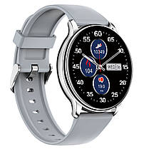 UWatch Розумний смарт годинник Smart Melisia Silver Rubber, 2 ремешка, фото 4