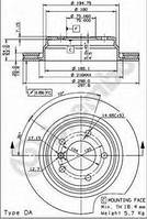 Гальмівний диск на БМВ Е39 (Bmw E39) Bremdo 09684111