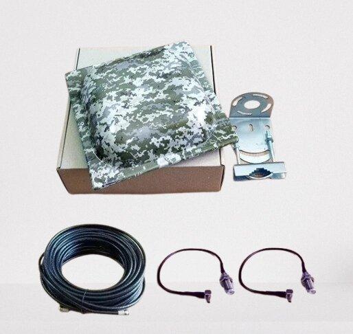 Антена MIMO 3G/4G LTE DN-17U 1610-2900 МГц 2х12-18 дБ з 20 м кабелю RG-6U 75 Ом та антенними адаптерами