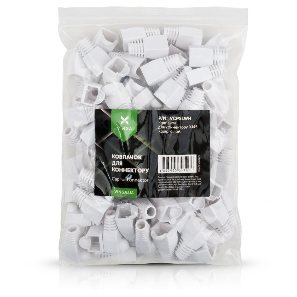 Ковпачок конектора Vinga RJ45 white (VCPSLWH) RJ-45 100 шт.