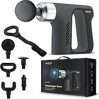 Масажний пістолет Neo-Sport NS-502 — потужний масажер для тіла з 4 насадками та масажним ременем