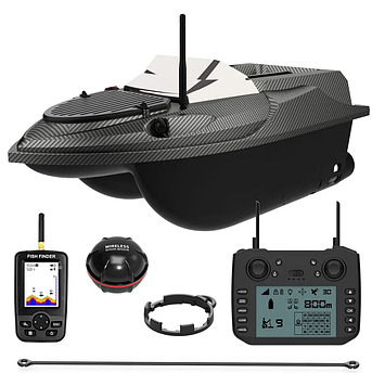 Кораблик прикормочний для риболовлі Flytec V080 GPS з ехолотом акумулятор 20000 мАг