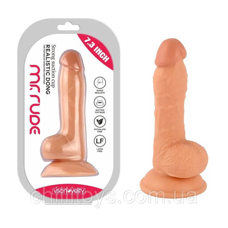 Фалоімітатор на присосці Realistic Dong Flesh Mr., Телесный