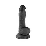 Фаллоимитатор на присоске Realistic Dong Black Mr. Rude 7.3, Черный, фото 3