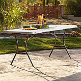 Стіл розкладний LIFETIME 25011 183 х 76,2 х 73,7 см - білий, фото 5