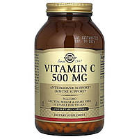 Вітамін С, Vitamin C, Solgar, 500 мг, 250 рослинних капсул
