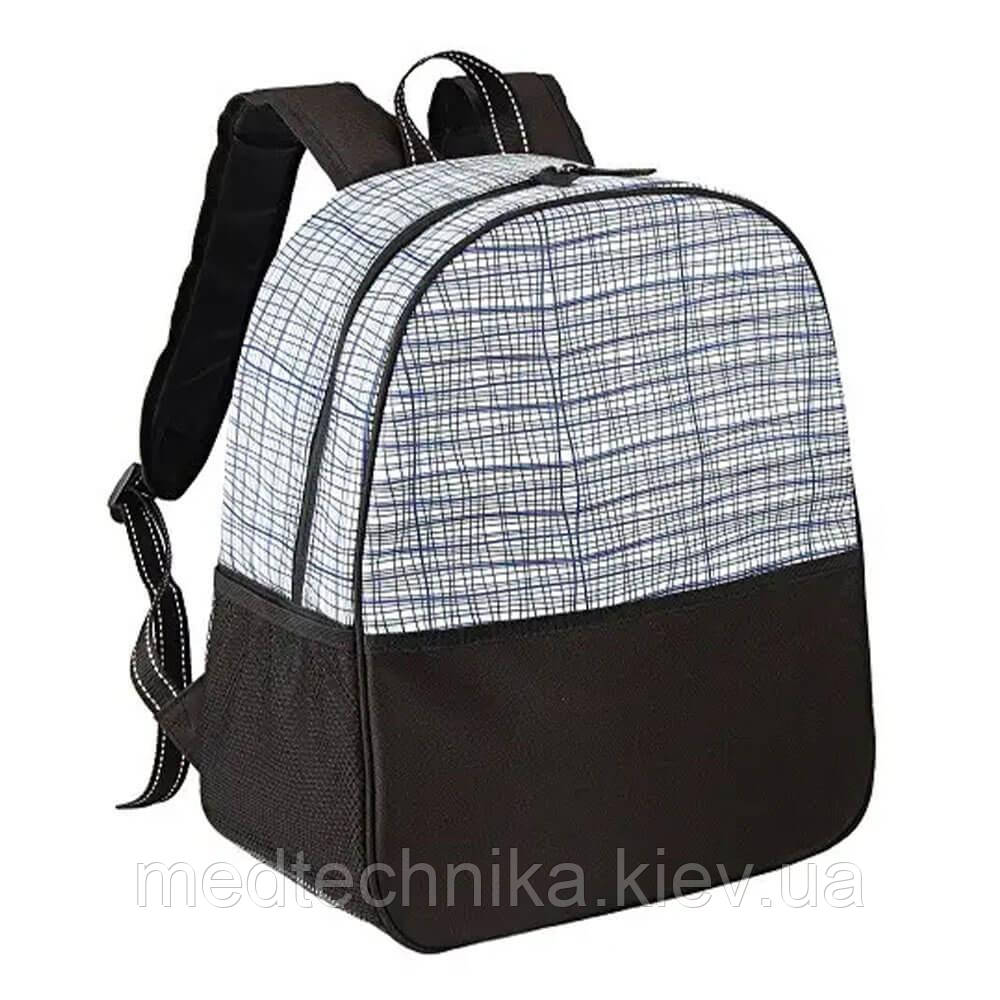 Ізотермічна сумка-рюкзак TE-3025, 25 л, чорно-біла, Time Eco