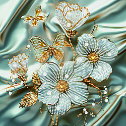 Квіти в золоті