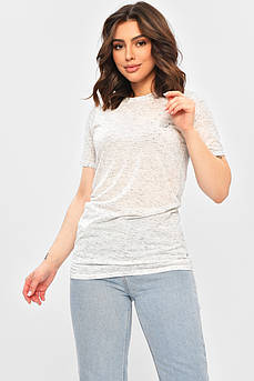 Футболка жіноча однотонна сірого кольору 202480M