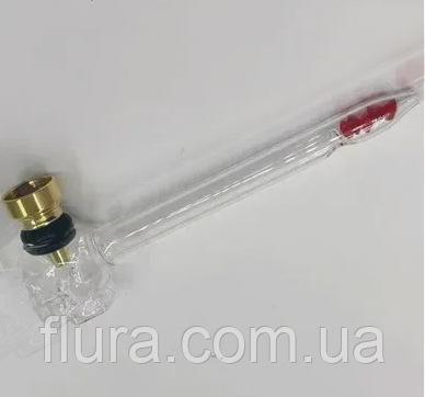 Скляна трубка-випарювач Oil-pipe 💀 (13см) HL-601 Череп 💀/ Трубка зі скла