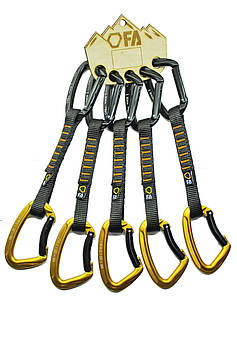 FA Відтяжка з карабінами Rock Express PAD 16 mm 12 см (5 шт)
