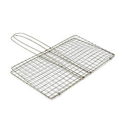 Решітка для гриля, 28х17 см, ручка 15 см, неіржавка сталь (1574746020)