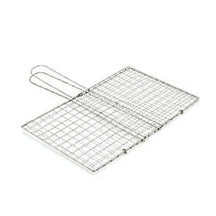 Решітка для гриля, 25х16,5 см, ручка 14 см, неіржавка сталь (1574746020)