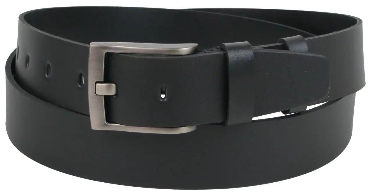 Ремінь чоловічий Skipper 125х4.5 см Чорний (1603-45-1)