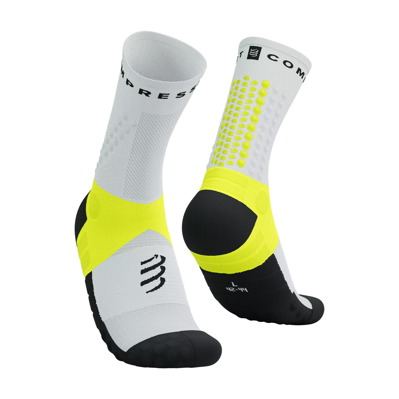 CS Шкарпетки Ultra Trail Socks V2.0, Білий/Безпечний Жовтий, T4, для активного відпочинку, висока якість, фото 1