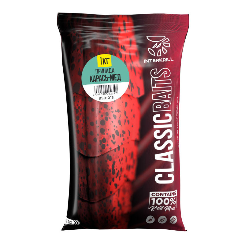 Прикормка Interkrill Карась-Мед 1кг, фото 1